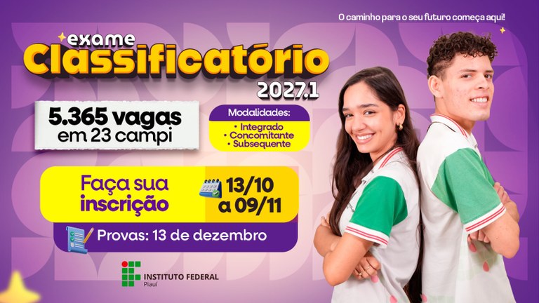 IFPI oferta 5.365 Vagas para Cursos Técnicos